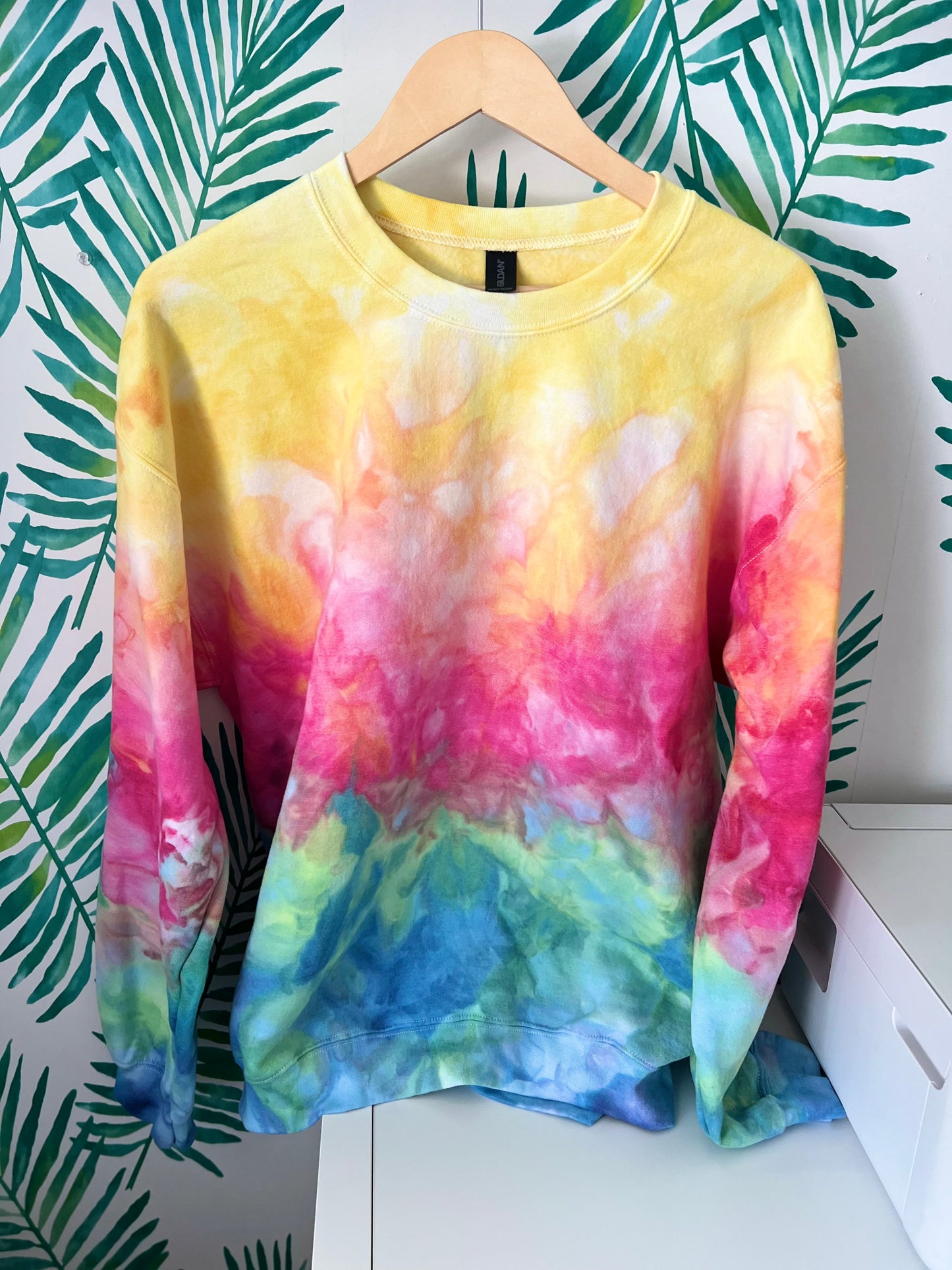 Ombre Ice Dyed Sweatshirt in Funky Monkey