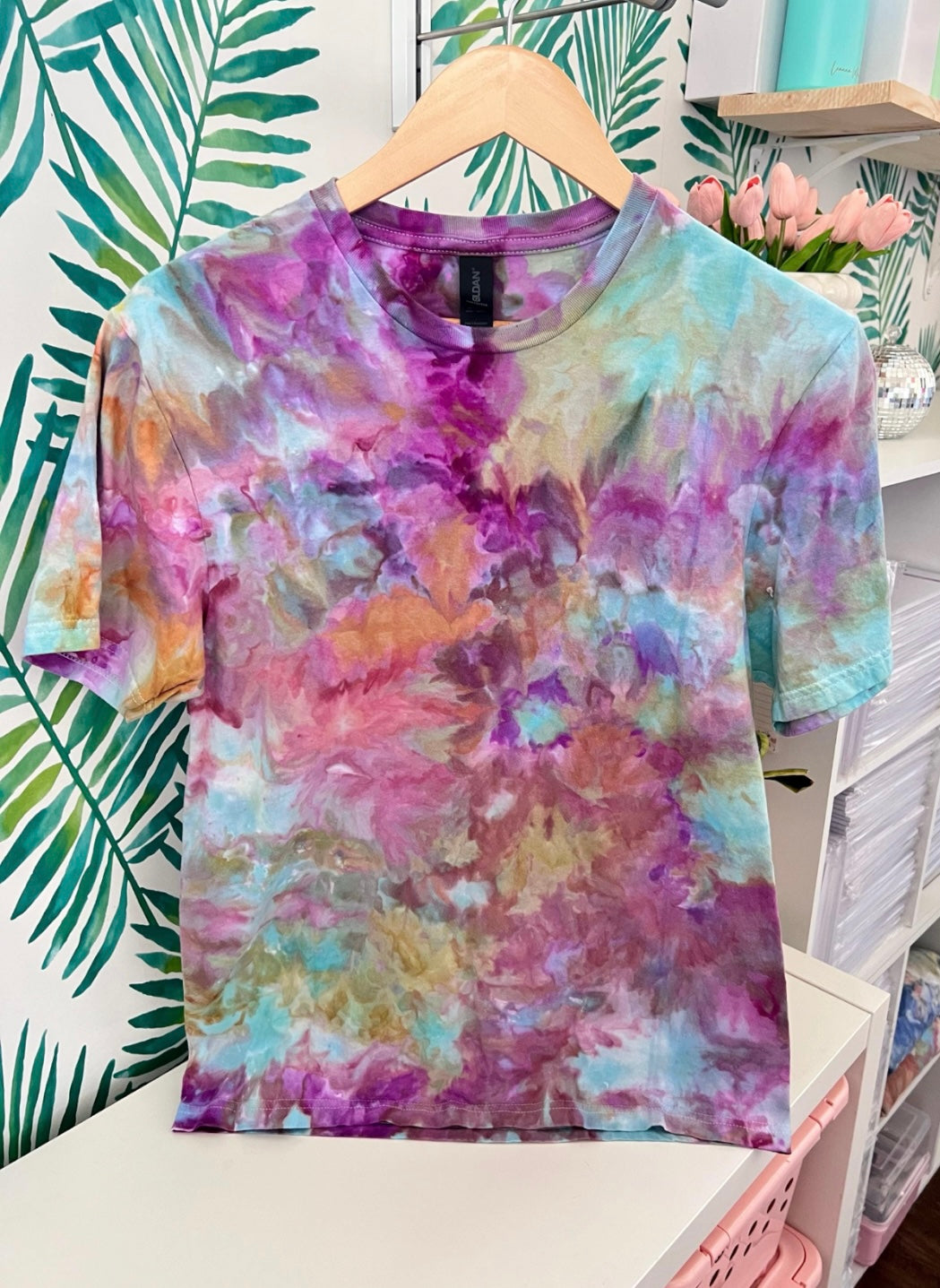 Ice Dyed T Shirt in Tutti Fruitti